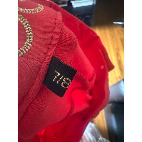 Coogi Red Stretch Skinny Jeans w/ Gold Hardware – Women’s 7/8 - Picture 10 of 11